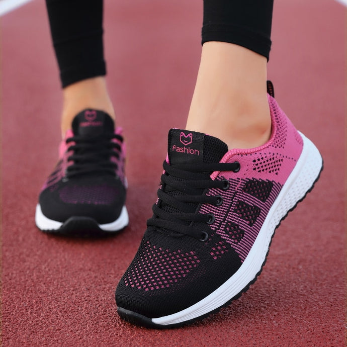 Lace-Up Mesh Breathable Female Sneakers